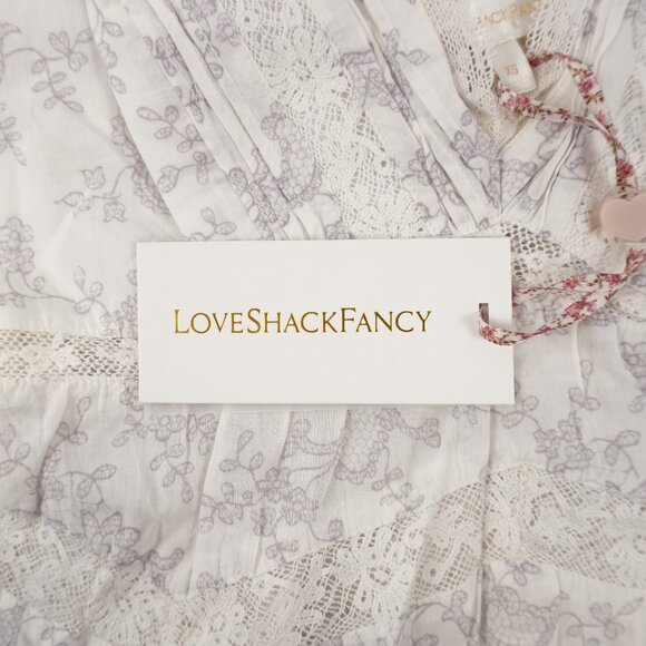 LoveShackFancy Faelith Lace & Ruffle Camisole In Chantilly Women's Size XS - NWT - Picture 10 of 12